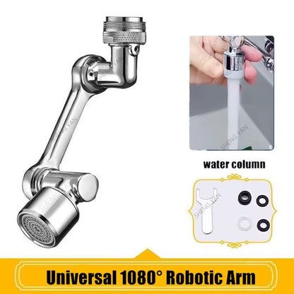 AquaTwist™ 1080° Rotating Faucet Sprayer – Universal Metal Tap Extender with Aerator Nozzle & 22/24mm Adaptor